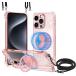 �Ή� iPhone15 Pro �P�[�X MagSafe �N���A 360����]�X�^���h �����O�t�� �ϏՌ� TPU ���^ �c�����Ή� ���|��