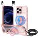 �Ή� iPhone12 Pro �P�[�X MagSafe �N���A 360����]�X�^���h �����O�t�� �ϏՌ� TPU ���^ �c�����Ή� ���|��