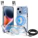 iPhone 14 �p �P�[�X �N���A MagSafe�Ή� �����O �X�^���h 360�x��]�ł��� �p ���C�����X�[�d �l�b�N �V�����_�[ i