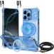 �Ή� iPhone15 Pro �P�[�X MagSafe �N���A 360����]�X�^���h �����O�t�� �ϏՌ� TPU ���^ �c�����Ή� ���|��