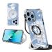 �Ή� iPhone 13 Pro �p �P�[�X MagSafe�Ή� �N���A �����O�t�� �΂߂��� ��|�� �؍� ���� �X�^���h �ϏՌ�