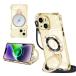 �Ή� iPhone 14/13 �p �P�[�X MagSafe�Ή� �N���A �����O�t�� �΂߂��� ��|�� �؍� ���� �X�^���h �ϏՌ�