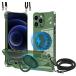 �Ή� iPhone12 Pro �P�[�X MagSafe �N���A 360����]�X�^���h �����O�t�� �ϏՌ� TPU ���^ �c�����Ή� ���|��