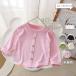  cut and sewn ребенок одежда ... одежда Kids baby длинный рукав раунд шея тянуть over кардиган способ украшение кнопка поддельный кнопка ребра весна осень простой 