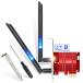 EDUP WiFi 6E PCIe AX5400 WiFi ¢AX210 Bluetooth5.2 802.11ax PCI-Express ̵LAN 6G / 5G / 2.4GHz 6dBiƥ ҡȥդ Windows11