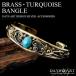  браслет мужской латунь латунь бирюзовый свободный размер 