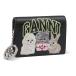 GANNIga колено женский карта держатель черный животное Black Animal GANNI Bou Card Holder With Flap A6776