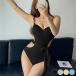  купальный костюм женский моно kini Корея лента цепь sexy взрослый модный body серия покрытие взрослый женщина маленький pra chila видеть . море черный чёрный 