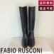  fabio rusko-niFABIO RUSCONI long boots storage bag attaching black leather complete sale goods --- E1130Y016-E1222 used old clothes 