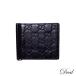GUCCI Gucci signature Guccisima кожа зажим для денег 170580 черный мужской двойной бумажник 