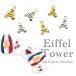 eferu. детали ( Gold / серебряный ) каждый 5 штук входит Франция Париж eferu. tower metal детали нейл-арт собственный ногти гель ногти 