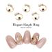 [ кошка pohs бесплатная доставка ] Nailparts циркон производства elegant простой кольцо детали Gold 1 штук входит собственный ногти гель ногти 