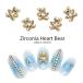 [ кошка pohs бесплатная доставка ] Nailparts циркон производства циркон Heart Bear детали 3 штук собственный ногти гель ногти 