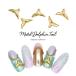 [ кошка pohs бесплатная доставка ] Nailparts metal Dolphin tail детали 3 штук собственный ногти гель ногти 
