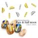 [ кошка pohs бесплатная доставка ] Nailparts Sand детали палочка / половина moon [ Gold * серебряный /4 штук входит ] собственный ногти гель ногти 
