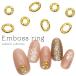 [ кошка pohs бесплатная доставка ] Nailparts embo sling Gold 2 модель раунд овальный 5 штук входит гель ногти 