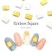 [ кошка pohs бесплатная доставка ] Nailparts en Boss квадратное детали Gold серебряный 5 штук входит собственный ногти гель ногти 
