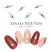 [ кошка pohs бесплатная доставка ] Nailparts циркон имеется палочка детали [ Gold / серебряный ] все 3 вид 4 штук входит собственный ногти гель ногти 