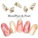 [ кошка pohs бесплатная доставка ] Nailparts жемчуг имеется metal plate все 2 модель 4 штук Nailparts украшение собственный ногти гель ногти 