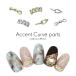 [ кошка pohs бесплатная доставка ] Nailparts акцент машина b детали все 3 вид Gold / серебряный 5 штук входит собственный ногти гель ногти 