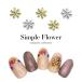 [ кошка pohs бесплатная доставка ] Nailparts простой цветок детали [ Gold / серебряный ]5 штук входит собственный ногти гель ногти 