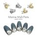 [ кошка pohs бесплатная доставка ] Nailparts морской мульти- детали [ Gold / серебряный ]2 штук входит собственный ногти гель ногти 