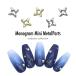 [ кошка pohs бесплатная доставка ] Nailparts монограмма способ Mini metal детали [ Gold / серебряный ]5 штук входит собственный ногти гель ногти 