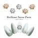 [ кошка pohs бесплатная доставка ] Nailparts циркон производства brilliant snow детали [ Gold / серебряный ]2 штук входит собственный ногти гель ногти 