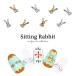 [ кошка pohs бесплатная доставка ] Nailparts .... кролик детали [ Gold / серебряный ]5 штук входит собственный ногти гель ногти 