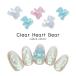 [ кошка pohs бесплатная доставка ] Nailparts прозрачный Heart Bear детали все 3 цвет [3 штук входит ] собственный ногти гель ногти 
