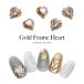 [ кошка pohs бесплатная доставка ] Nailparts циркон производства Gold рама Heart Stone детали все 2 цвет 2 штук входит собственный ногти гель ногти 