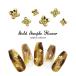 [ кошка pohs бесплатная доставка ] Nailparts Gold простой цветок детали все 3 вид 4 штук входит собственный ногти гель ногти 