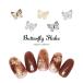 [ кошка pohs бесплатная доставка ] Nailparts бабочка хлопья детали [ Gold / серебряный ] все 2 цвет примерно 30 штук собственный ногти гель ногти 