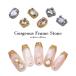 [ кошка pohs бесплатная доставка ] Nailparts циркон производства роскошный рама Stone детали [ Gold / серебряный ] все 6 вид 2 штук входит собственный ногти гель ногти 