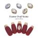 [ кошка pohs бесплатная доставка ] Nailparts циркон производства рама имеется овальный Stone детали [ Gold / серебряный ] все 2 цвет 2 штук собственный ногти гель ногти 
