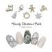[ кошка pohs бесплатная доставка ] Nailparts варьете Рождество детали все 6 вид [ Gold / серебряный ]1 пакет 3 штук входит собственный ногти гель ногти 