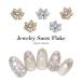 [ кошка pohs бесплатная доставка ] Nailparts циркон производства ювелирные изделия snow хлопья детали [ Gold / серебряный ] все 2 цвет 1 штук собственный ногти гель ногти 