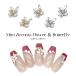 [ кошка pohs бесплатная доставка ] Nailparts циркон производства Mini циркон цветок & бабочка детали [ Gold / серебряный ] 2 штук входит собственный ногти гель ногти 