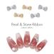[ кошка pohs бесплатная доставка ] Nailparts циркон производства жемчуг имеется Stone лента детали все 2 цвет [ Gold / серебряный ] 2 штук собственный ногти гель ногти 
