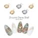 [ кошка pohs бесплатная доставка ] Nailparts циркон Stone имеется Sherpa -tsu[ Gold золотой / серебряный серебряный ] все 2 цвет 2 штук входит собственный ногти гель ногти 