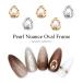 [ кошка pohs бесплатная доставка ] Nailparts жемчуг имеется nyu Anne s овальный рама детали [ Gold золотой / серебряный серебряный ] 3 штук входит собственный ногти гель ногти 