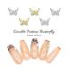 [ кошка pohs бесплатная доставка ] Nailparts двойной образец бабочка детали [ Gold золотой / серебряный серебряный ] 5 штук входит собственный ногти гель ногти 