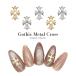 [ кошка pohs бесплатная доставка ] Nailparts готический metal Cross детали [ Gold золотой / серебряный серебряный ] 3 штук входит собственный ногти гель ногти 