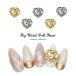 [ кошка pohs бесплатная доставка ] Nailparts большой metal оборка Heart детали [ Gold золотой / серебряный серебряный ] 2 штук входит собственный ногти гель ногти 