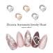 [ кошка pohs бесплатная доставка ] Nailparts циркон производства циркон asimeto Lee ювелирные изделия Heart детали [ серебряный серебряный / Gold золотой ] все 2 цвет 1 штук входит собственный ногти 
