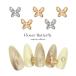 [ кошка pohs бесплатная доставка ] Nailparts циркон производства цветок бабочка детали [ Gold золотой / серебряный серебряный ] все 2 цвет 2 штук входит собственный ногти гель ногти ушная раковина 