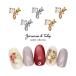 [ кошка pohs бесплатная доставка ] Nailparts циркон производства циркон &amp; тюльпан детали [ серебряный серебряный / Gold золотой ] все 2 цвет 2 штук входит собственный ногти гель ногти 