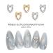 [ кошка pohs бесплатная доставка ] Nailparts циркон производства лента имеется циркон Heart рама детали [ серебряный серебряный / Gold золотой ] все 2 цвет 2 штук входит собственный ногти гель ногти 