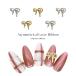 [ кошка pohs бесплатная доставка ] Nailparts asimeto Lee re year лента детали [ Gold золотой / серебряный серебряный ] все 2 цвет 2 штук входит собственный ногти гель ногти 