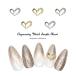 [ кошка pohs бесплатная доставка ] Nailparts asimeto Lee metal простой Heart детали [ Gold золотой / серебряный серебряный ] 2 штук входит гель ногти ушная раковина 